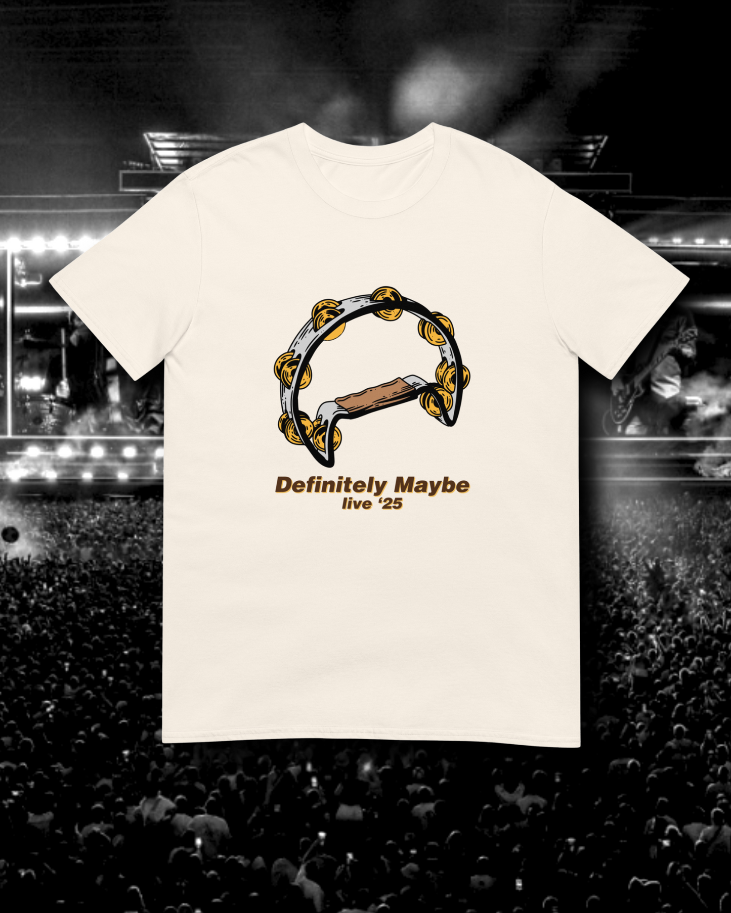 DEFINITELY MAYBE TAMBOURINE TEE