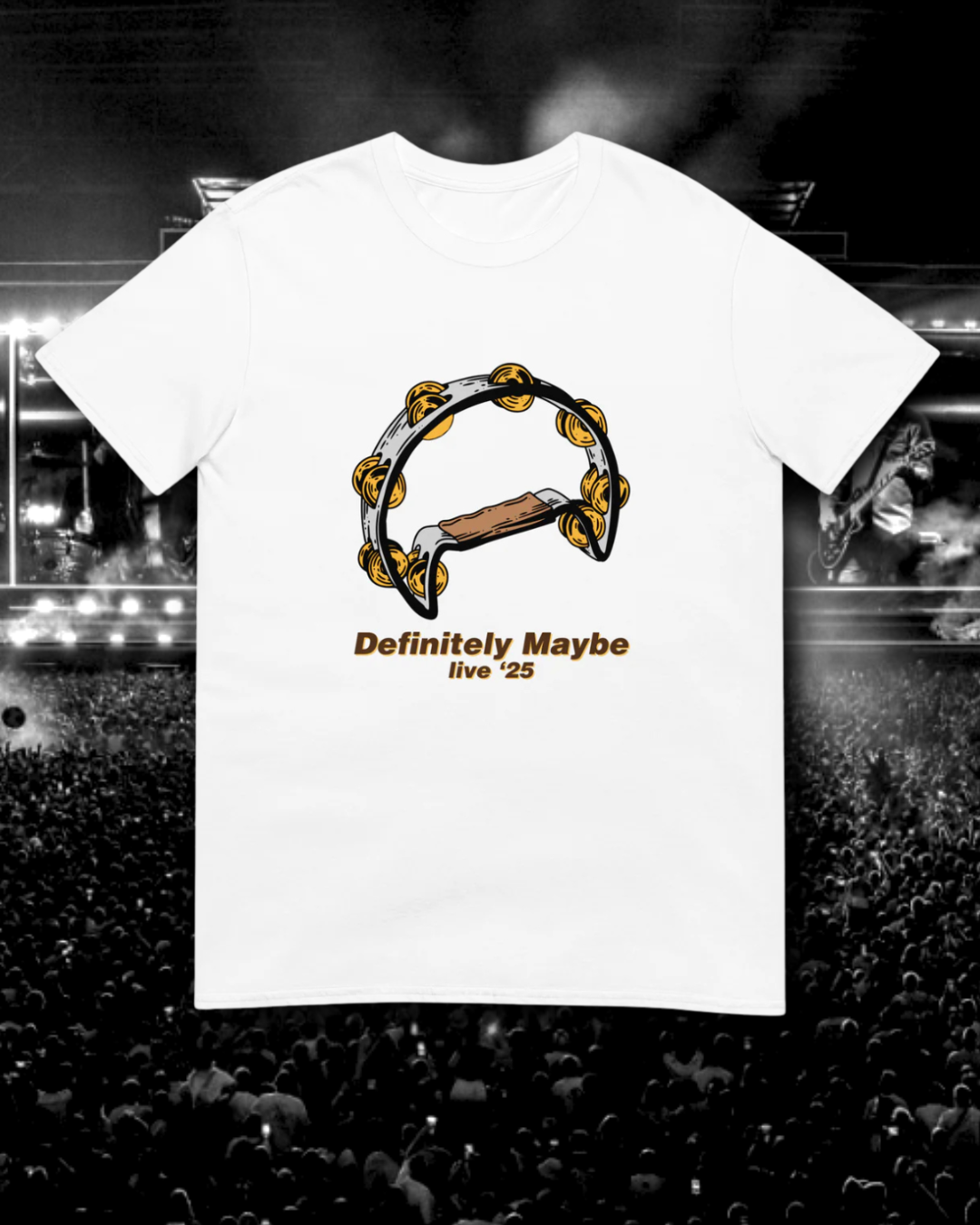 DEFINITELY MAYBE TAMBOURINE TEE