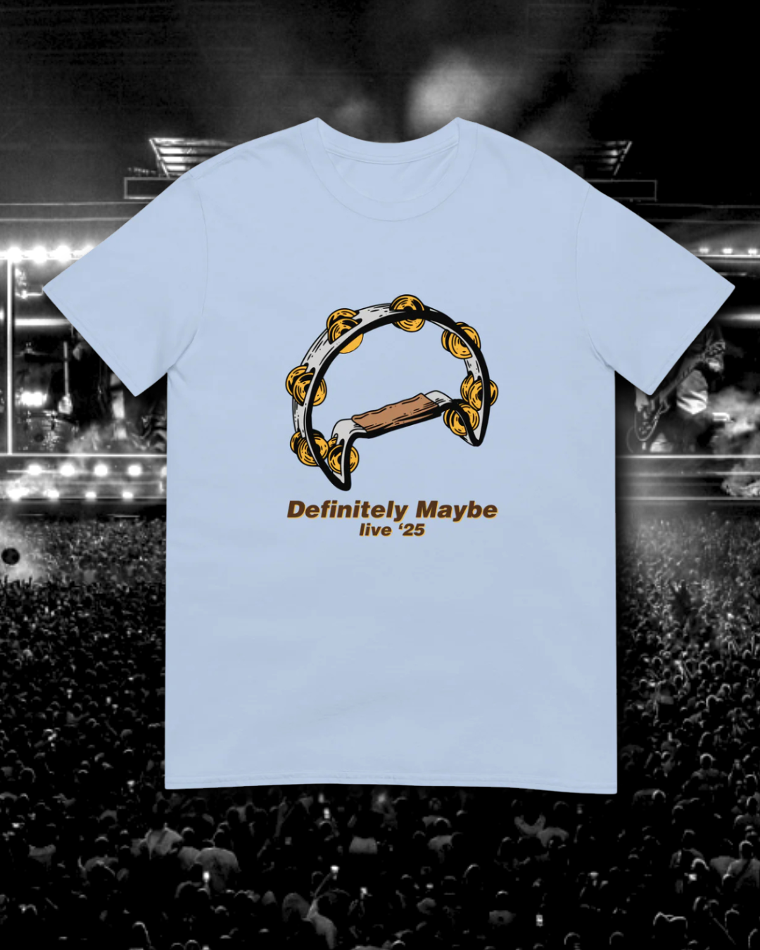 DEFINITELY MAYBE TAMBOURINE TEE